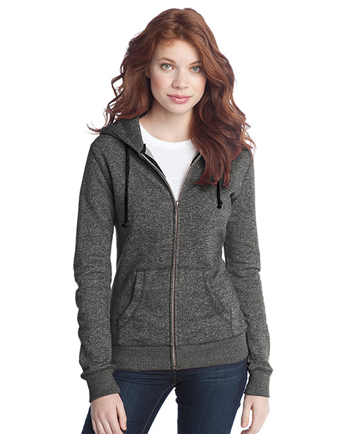 District DT292 Women Marled Fleece Full-Zip Hoodie at GotApparel