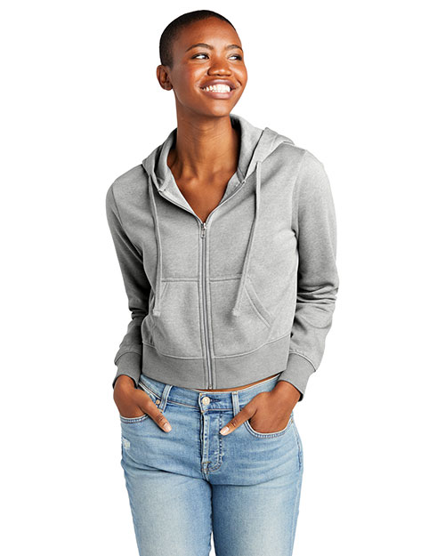 District Women's V.I.T. Fleece Full-Zip Hoodie DT6103 at GotApparel