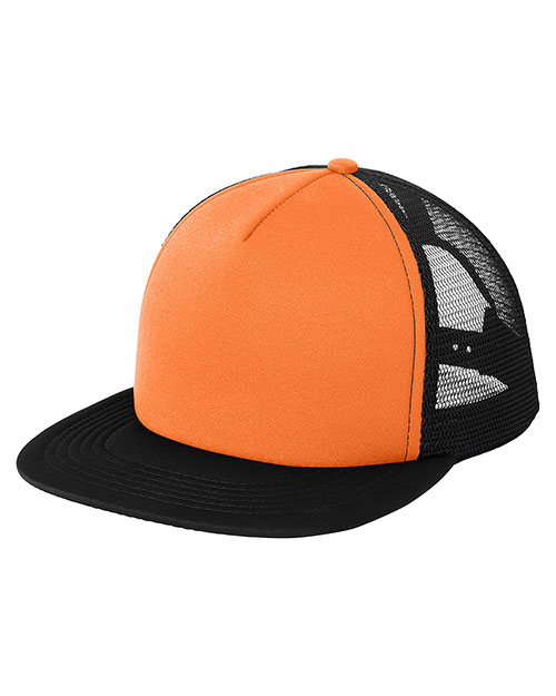 District DT624 Men Flat Bill Snapback Trucker Cap at GotApparel