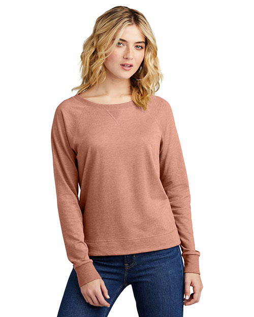 District DT672 Women's Featherweight French Terry Long Sleeve Crewneck at GotApparel