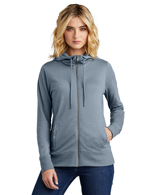 District Women's Featherweight French Terry Full-Zip Hoodie DT673 at GotApparel