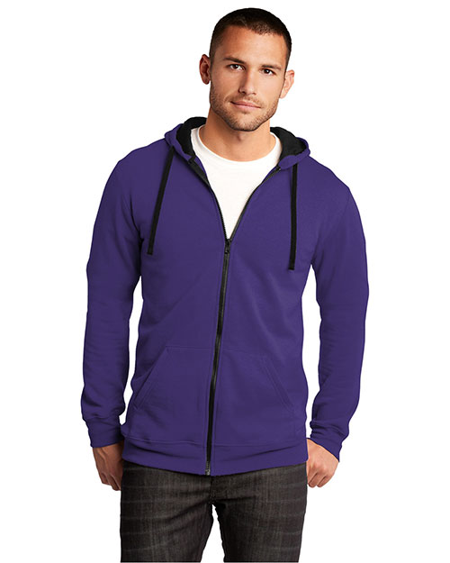 District DT800 Men The Concert Fleece Full-Zip Hoodie at GotApparel