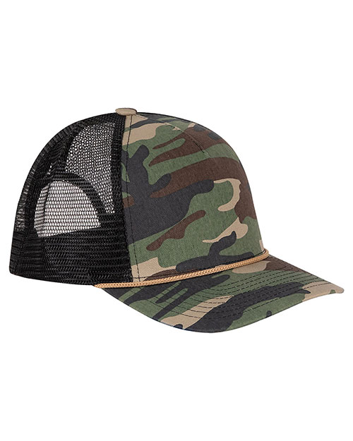 Dri Duck 3012DR Cotton Retro Rope Trucker Hat at GotApparel