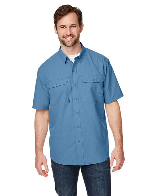 Dri Duck 4445DD Men's Crossroad Dobby Short-Sleeve Woven Shirt at GotApparel