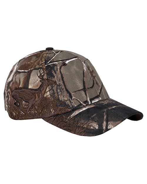 Dri Duck DI3301 Running Buck Structured Mid-Profile Hat at GotApparel