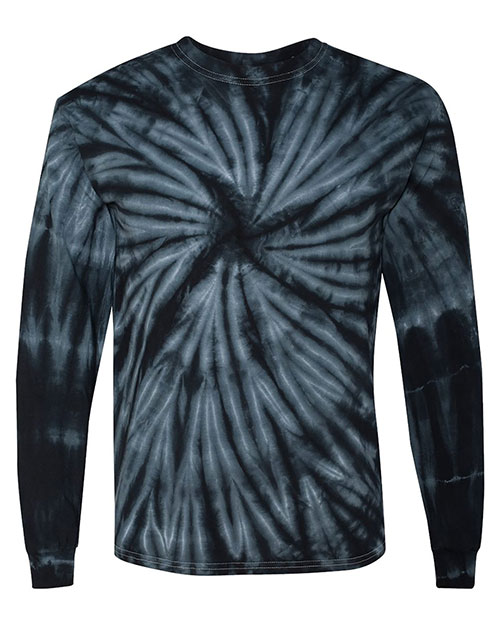 Dyenomite 240CY Men Cyclone Vat-Dyed Pinwheel Long Sleeve T-Shirt at GotApparel