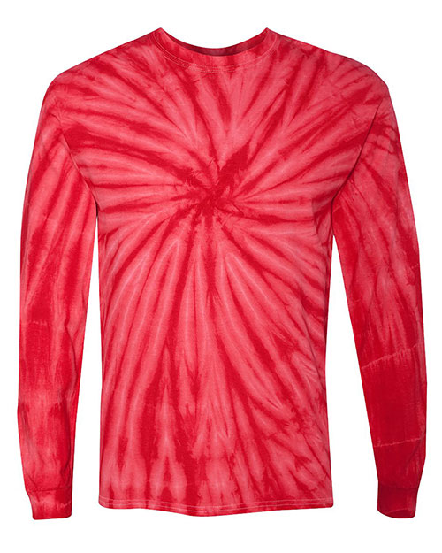 Dyenomite 240CY Men Cyclone Vat-Dyed Pinwheel Long Sleeve T-Shirt at GotApparel