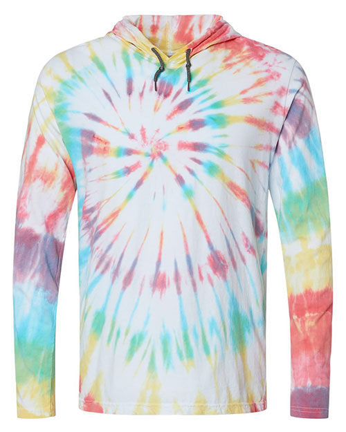 Dyenomite 430VR Men Tie-Dyed Hooded Pullover T-Shirt at GotApparel