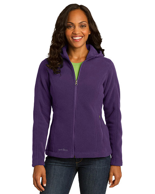 Custom Embroidered Eddie Bauer EB206 Hooded Full Zip Fleece Jacket at GotApparel