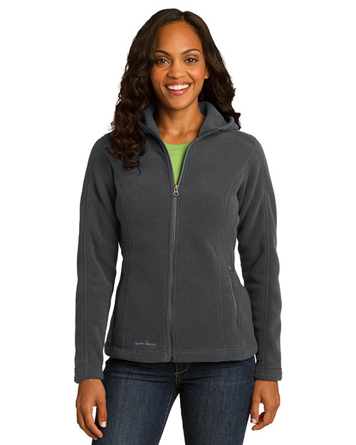 Custom Embroidered Eddie Bauer EB206 Hooded Full Zip Fleece Jacket at GotApparel