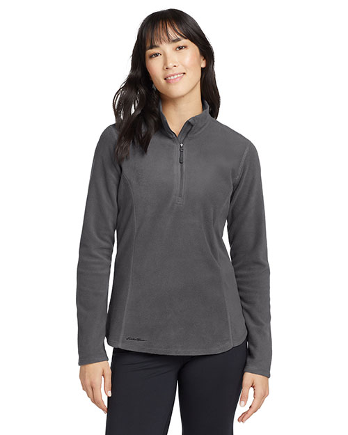 Eddie Bauer Ladies 1/2-Zip Microfleece Jacket EB227 at GotApparel