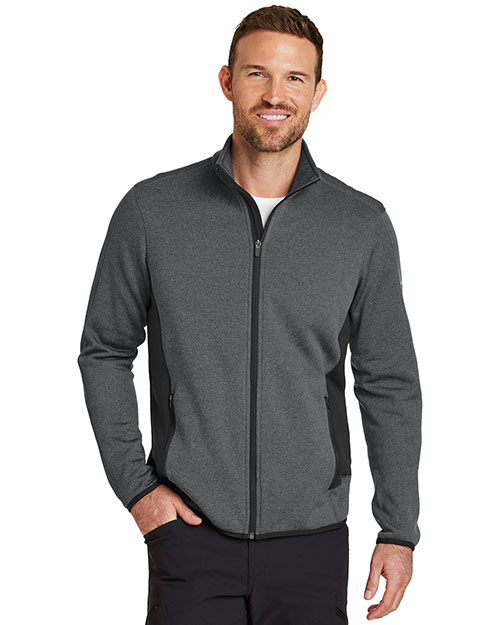 Custom Embroidered Eddie Bauer EB238 Men 13 oz. Full-Zip Heather Stretch Fleece Jacket at GotApparel