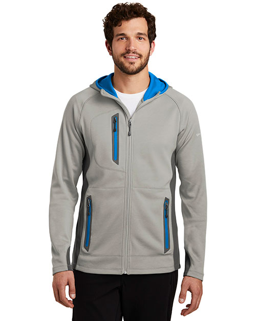 Custom Embroidered Eddie Bauer EB244 Men 12.8 oz Sport Hooded Full-Zip Fleece Jacket at GotApparel