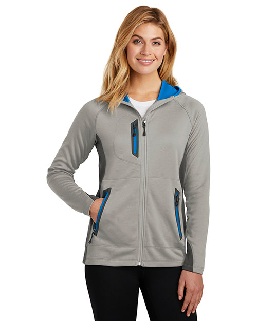 Custom Embroidered Eddie Bauer EB245 Ladies 12.8 oz Sport Hooded Full-Zip Fleece Jacket at GotApparel