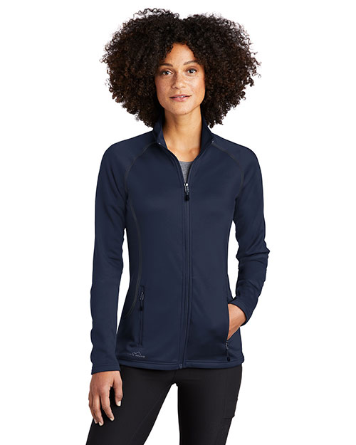Custom Embroidered Eddie Bauer EB247 Women Smooth Fleece Base Layer Full-Zip at GotApparel