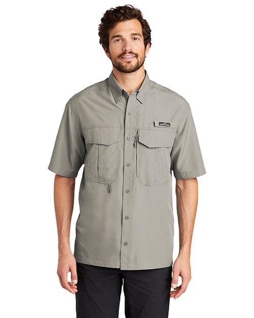 Custom Embroidered Eddie Bauer EB602 Short Sleeve Performance Fishing Shirt at GotApparel