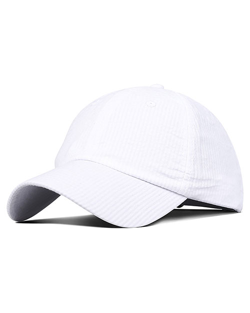 Fahrenheit F303 Unisex Light Weight Cotton Seersucker Cap at GotApparel