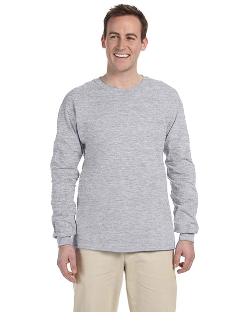 Fruit Of The Loom 4930 Men 5 Oz. 100% Heavy Cotton Hd Long-Sleeve T-Shirt 7-Pack at GotApparel