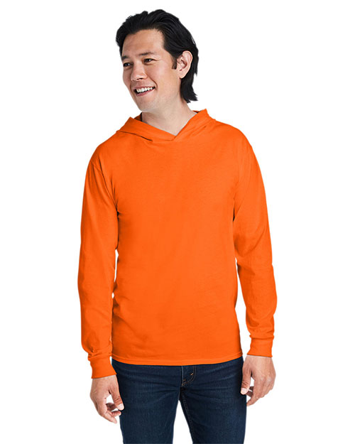 Fruit of the Loom 4930LSH  Men's HD Cotton™ Jersey Hooded T-Shirt at GotApparel