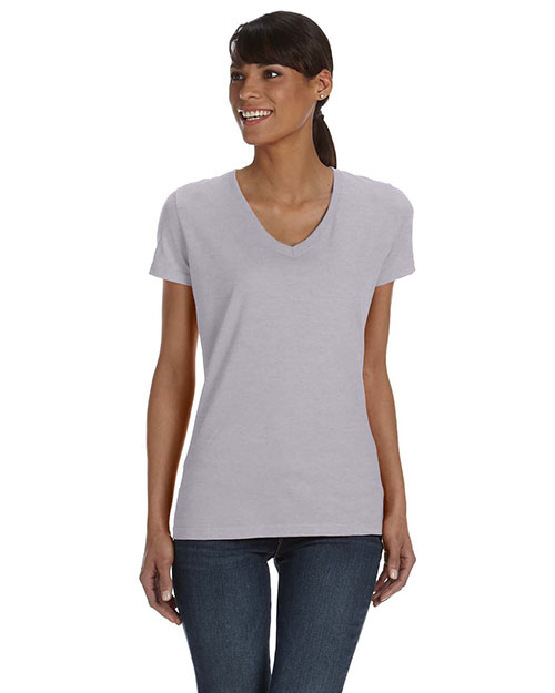 Fruit Of The Loom L39VR Women 5 Oz. 100% Heavy Cotton HD V-Neck T-Shirt at GotApparel