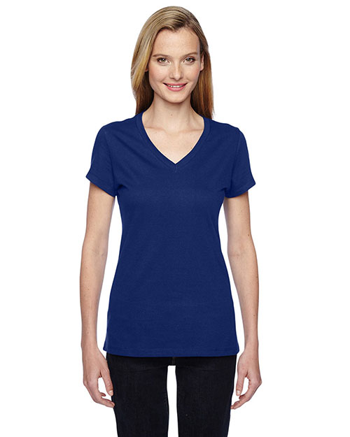 Fruit Of The Loom SFJVR Women 4.7 Oz. 100% Sofspun Cotton Jersey V-Neck T-Shirt at GotApparel