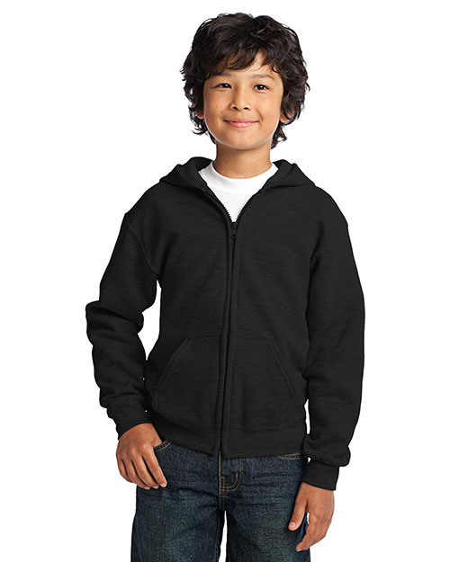  DISCONTINUED Gildan ® Youth Heavy Blend ™ Full-Zip Hooded Sweatshirt. 18600B at GotApparel