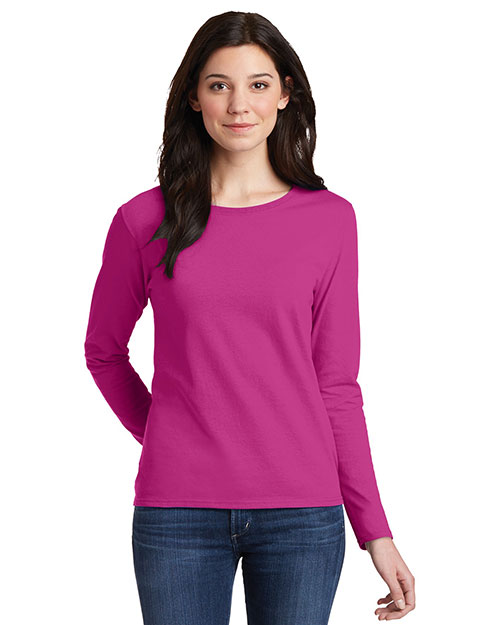 Gildan ® Ladies Heavy Cotton  100% Cotton Long Sleeve T-Shirt. 5400L at GotApparel