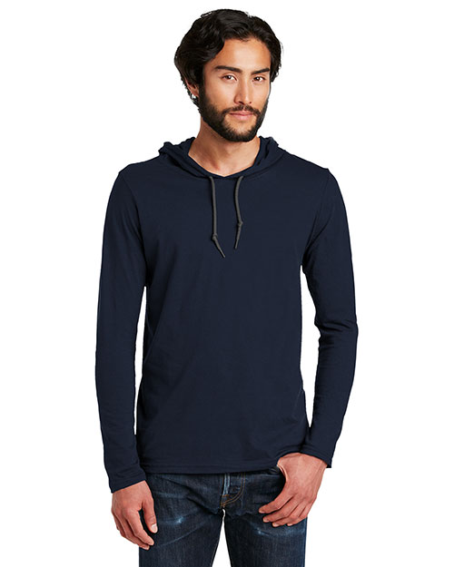 Gildan 987 Men 100% Ring Spun Cotton Long Sleeve Hooded T-Shirt at GotApparel