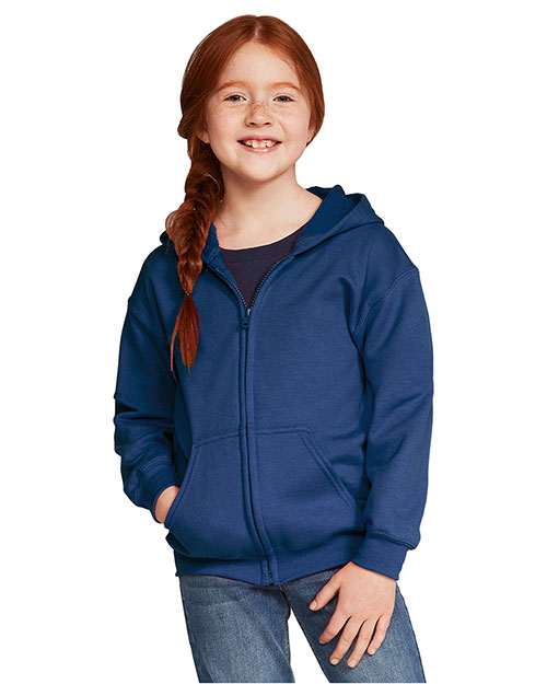 Gildan G186B Boys Heavy Blend 8 Oz. 50/50 Full-Zip Hood at GotApparel