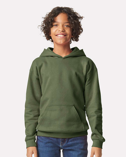 Gildan SF500B Youth Softstyle Midweight Fleece Hooded Sweatshirt at GotApparel