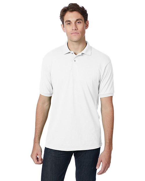 Hanes 054 Men 5.2 Oz 50/50 Ecosmart Jersey Knit Polo at GotApparel