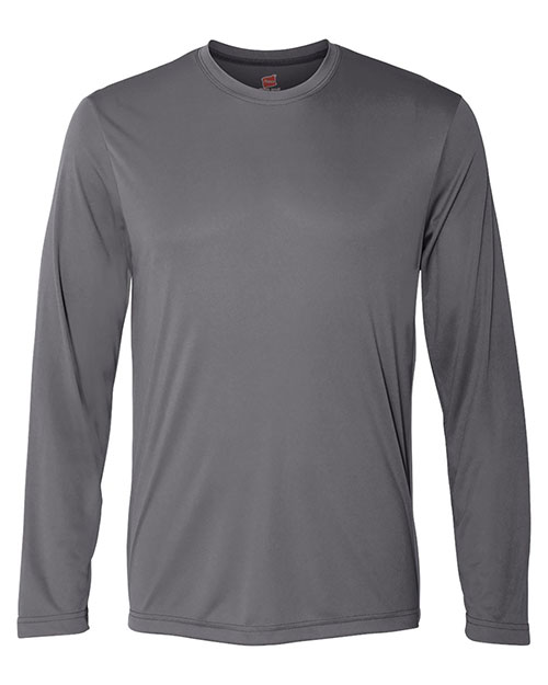 Hanes 482L Adult 4 oz Cool DRI with FreshIQ Long-Sleeve Performance T-Shirt at GotApparel