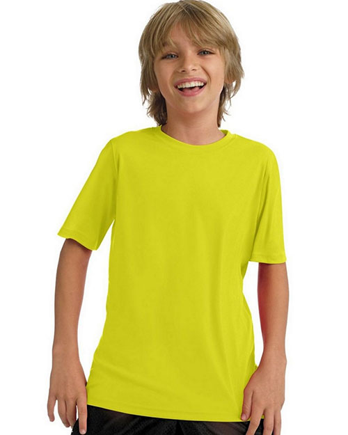 Hanes 482Y Boys 4 Oz Cool Dry Short-Sleeve Tee at GotApparel