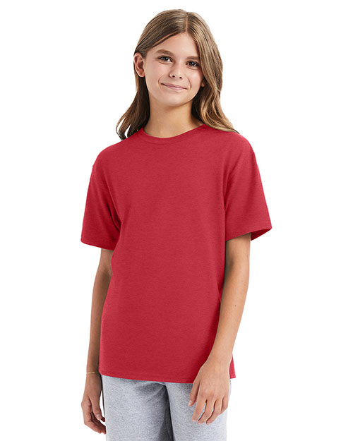 Hanes 498Y Boys 4.5 oz. 100% Ringspun Cotton Nano-T® T-Shirt