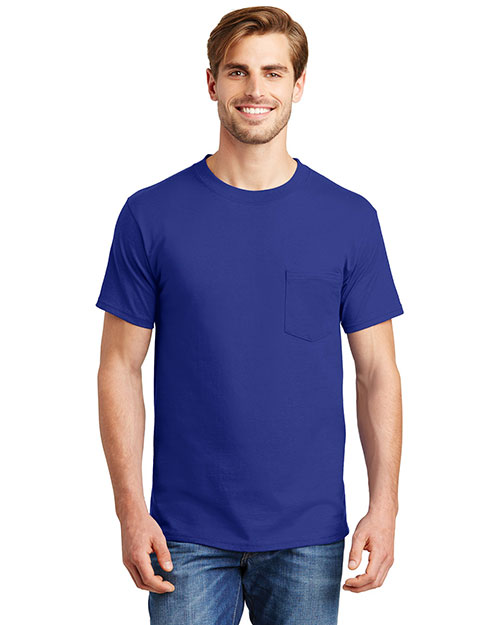 Hanes® 5190 Men's Beefy-Tee with Pocket at GotApparel