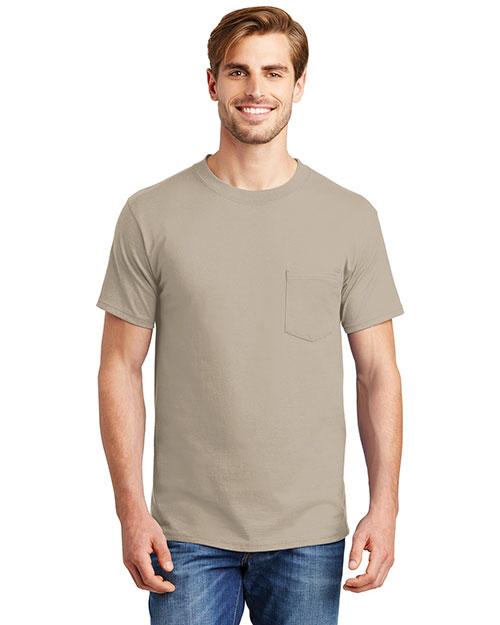 Hanes® 5190 Men's Beefy-Tee with Pocket at GotApparel