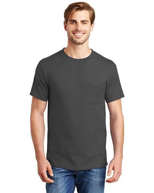 Hanes® 5190 Men's Beefy-Tee with Pocket at GotApparel