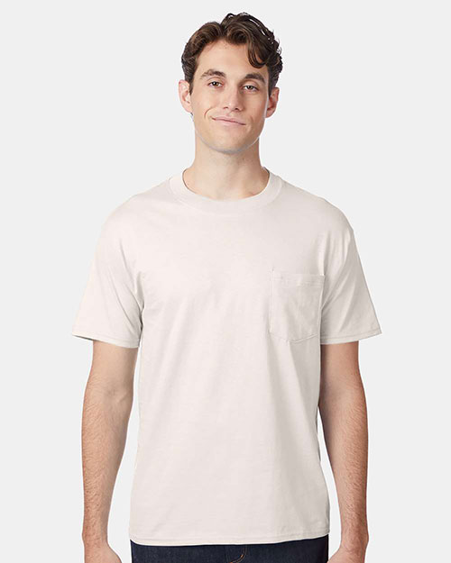 Hanes 5190 Men's Beefy-T® Pocket T-Shirt at GotApparel