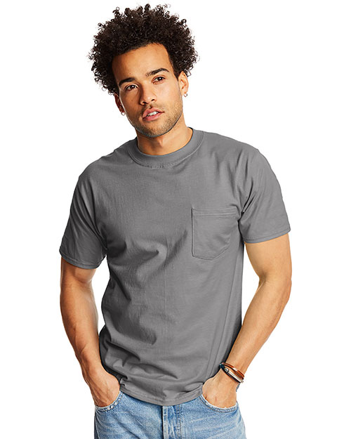 Hanes 5190P Men 6.1 Oz. Beefy-Tee With Pocket at GotApparel