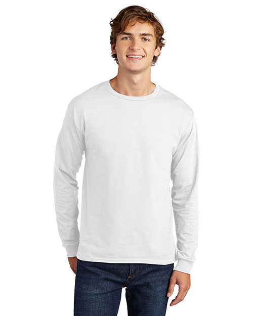 Hanes Essential-T 100% Cotton Long Sleeve T-Shirt 5286 at GotApparel