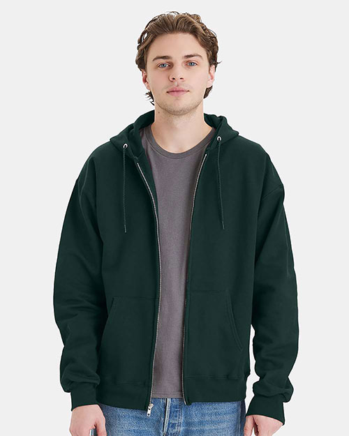 Hanes F280 Men Ultimate Cotton 90/10 Full-Zip Hood at GotApparel