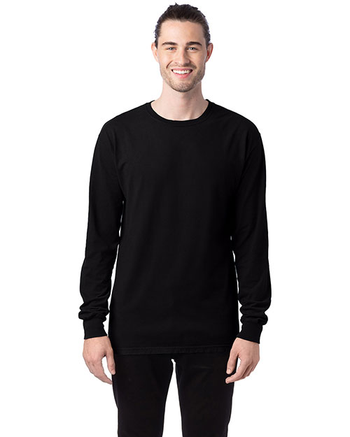 Hanes GDH200 Men Garment-Dyed Long-Sleeve T-Shirt at GotApparel