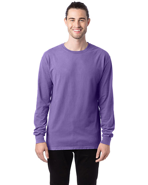 Hanes GDH200 Men Garment-Dyed Long-Sleeve T-Shirt at GotApparel