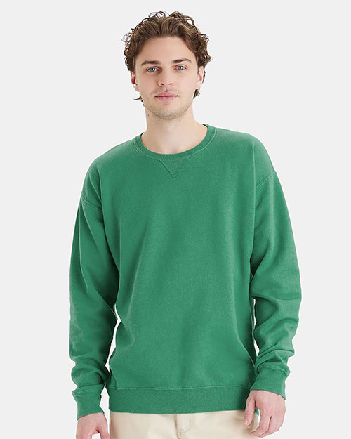 Hanes GDH400 Unisex Garment-Dyed Crewneck Sweatshirt at GotApparel