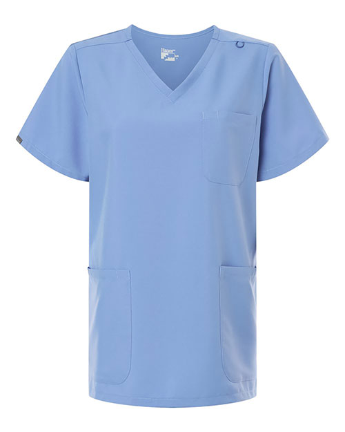 Hanes HSB002 Women's V-Neck 3 Pocket Scrub Top at GotApparel