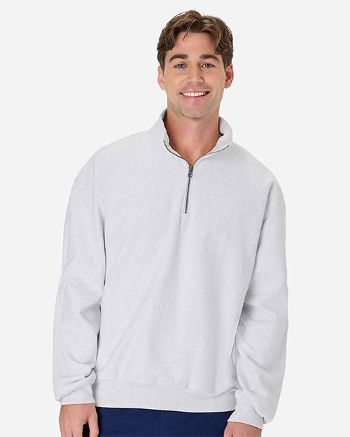Hanes OG900 Men's Beefy® Sweats Premium Heavyweight Quarter-Zip Sweatshirt at GotApparel