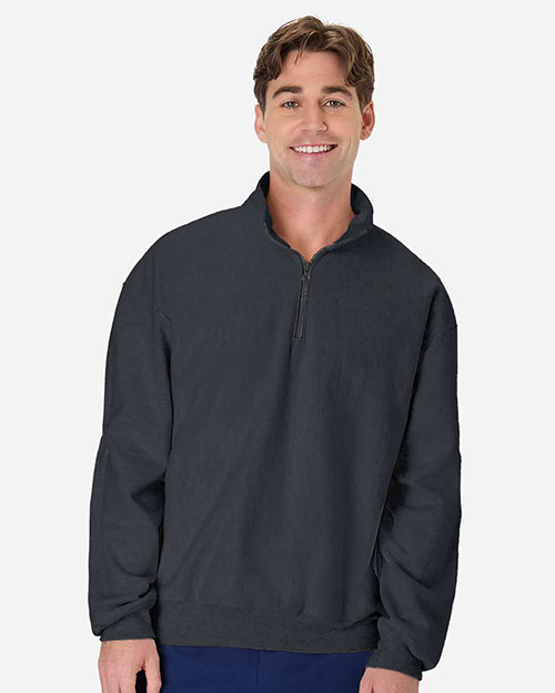 Hanes OG900 Men's Beefy® Sweats Premium Heavyweight Quarter-Zip Sweatshirt at GotApparel
