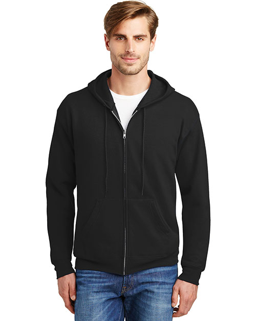 Hanes P180 Men 7.8 Oz. Comfort Blend Ecosmart 50/50 Full-Zip Hood at GotApparel