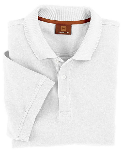 Harriton M100 Men Ringspun Cotton Pique Polo at GotApparel