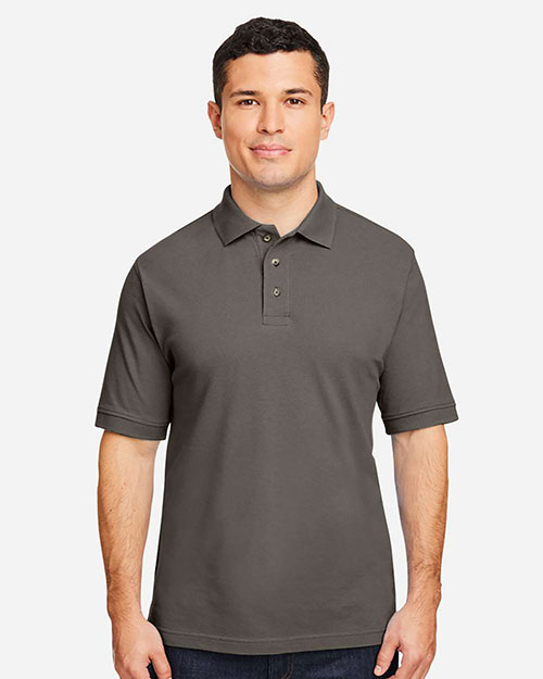 Harriton M200 Men 6 Oz. Ringspun Cotton Pique Short-Sleeve Polo at GotApparel